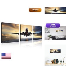 TutuBeer Vintage Airplane Wall Art Vintage Airplane Decor Airplane At Sunset picture