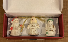 Retired NIB Lenox Festive Friends Set of 3 Ornaments Hope Peace Joy #805861 picture