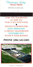 Chautauqua Lodge Long Beach WA Vintage Matchbook Cover 1960s-70s picture