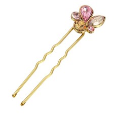 1928 Jewelry Multi Color Swarovski Element Single Hair Pin, Pink picture