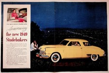 Studebaker 1949 Print Advertisement 10x13 Yellow Car Vintage Ad picture