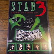 Scream 3 STAB 11x17 Signed By JENNY MCCARTHY & PARKER POSEY, Beckett Authentic picture