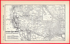 1922 Southern Pacific Railroad Company and Proprietary Companies Map picture