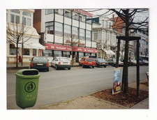 Old Color Photo European City Street Hotel Cars Travel Vintage K828 picture