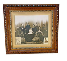 antique pierced carved oak victorian & gilt frame mirror mirror painting picture