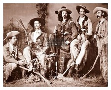 BUFFALO BILL, WILD BILL HICKOCK, TEXAS JACK 1872 WILD WEST PHOTO 8X10 PHOTO picture