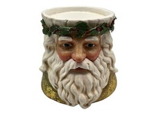 Department 56 Santa Claus Old St. Nick Face Pillar Candle Holder picture