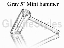 GRAV® Mini Hammer Bubbler, 5” Bubbler Pipe, Travel Or At Home Piece, CLEAR picture