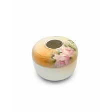 Antique Hand Painted Nippon Hair Receiver Victorian Vanity Jar with Rising Sun picture