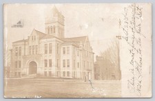 Cassopolis, Michigan Cass County Court House RPPC Posted 1907 picture