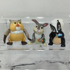 Disney Mcdonalds Vtg 80's Bambi Figures Thumper Flower Owl Lot of 3  picture