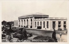 Sacramento California Railroad Station RPPC Train Depot Photo Postcard J6 picture
