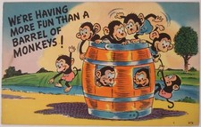 Vintage Comic Humor Art Linen Postcard 1940's -50's Cartoon 45 picture