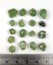 11-gm Rare Demantoid Green Garnet Crystals Lot from Balochistan Pakistan. picture