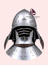 ZAIN Japanese Samurai Warrior Helmet 18Gauge Steel SCA Armor Helmet Cosplay Larp picture