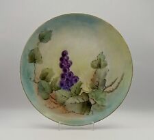 Limoges France Hand-Painted Plate with Grapes Design picture