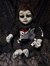 OOAK Creepy Doll Vampire 20 In Tall Movable Limbs Halloween Prop Handmade picture