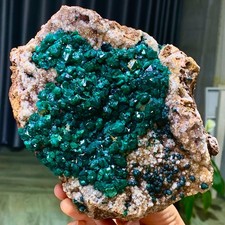 3.86LB Natural green dioptase emerandine gemstone cluster mineral specimen picture