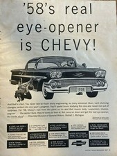 1957 Advertisement 1958 Chevy is a Real Eye Opener picture