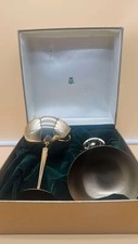 Pair Vintage Dirilyte Empress Bronze Champagne Coupes Tall Sherbet Original Box picture
