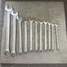 Vintage POPULAR MECHANICS Metric 11pc Combination Wrench Set 12pt. Satin Taiwan picture