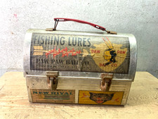 Vintage American Thermos Company Silver Metal Dome Lunch Box picture