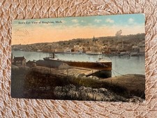 Houghton Mi 1912 Birdseye View Of Houghton Michigan picture