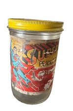 Rare 1981 NEW Jar Superman Peanut Butter Crunchy Yellow Lid Vintage  picture