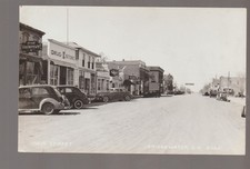 Bridgewater SOUTH DAKOTA RPPC c1950 MAIN STREET Drink BUDWEISER BEER Bar SD B1 picture