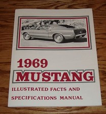 1969 Ford Mustang Illustrated Facts and Specifications Manual Brochure 69 picture