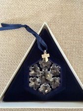 Vintage 1994 Swarovski Crystal Christmas Holiday Ornament -Original Box & Ribbon picture