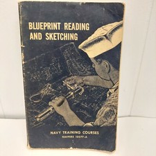 Blueprint Reading and Sketching Navy Training Courses NAVPERS 10077-A Vtg 1960 picture