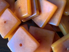 10 Vintage Marbled Bakelite Squares.   28 mm x 7 mm.   Av. 6.4 gms.   Tested. picture
