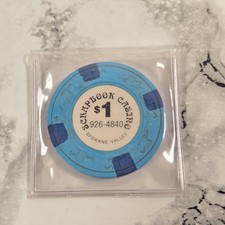 Vintage - Scrapbook Casino Spokane Valley (One Dollar / $1) Casino Poker Chip picture