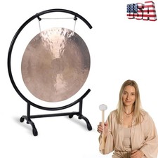 Chinese Gongs on High C Stand with Stand & Mallet Gong Instrument for Home Decor picture