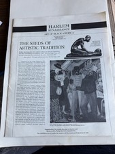 Vintage 1989 Harlem Renaissance Art Of Black America Albany, NY 8 x 12 Brochure picture