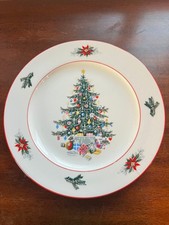 Schumann Arzberg Golden Crown Christmas Tree Dinner Plate 10.5 E&R Bavaria picture
