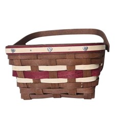 Longaberger 2009 Sweetheart Handwoven Basket Signed Jeff Longaberger Hearts picture