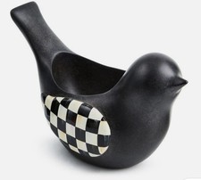 Brand New Mackenzie Childs Courtly Check Birdy Planter picture