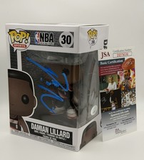 Signed Damian Lillard JSA Funko Pop Portland Trailblazers #30 Figure Vaulted picture