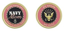 NAVY HONORED PROUD MOM COIN picture