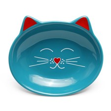Park Life Designs Oscar Cat Dish Feeding Bowl Polypropylene Blue 4 inch Standard picture