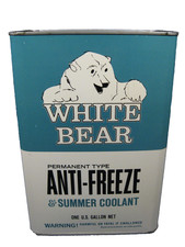 Rare Vintage White Bear Summer Coolant & Anti-Freeze 1 Gallon Can Nice Empty picture
