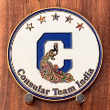 US Embassy New Delhi India Consular Team Challenge Coin  W#24 picture