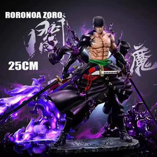 One Piece Zoro Anime Figure 25cm Roronoa Action Figurine PVC Model Toy Gift Box picture