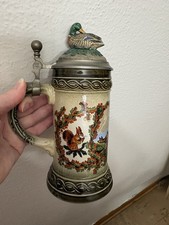 vintage German ceramic and stoneware beer stein manufactured by Gerzit picture