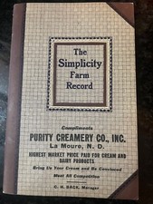 Unused 1920s Simplicity Farm Record Keeping Booklet Leon Valley Creamery Texas picture