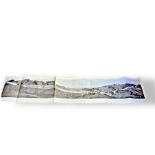 Vtg 1923 National Geo. Panorama Great Wall of China Nankow Antique Map Print Art picture