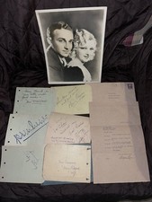 1930’s AUTOGRAPH SIGNATURES LOT. BING CROSBY DIXIE LEE POLA NEGRI MARY PICKFORD picture