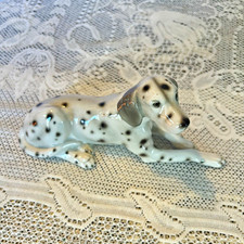 Keramos Wien Austria Dalmatian Dog Porcelain Figurine - Lying Down Ceramic  picture